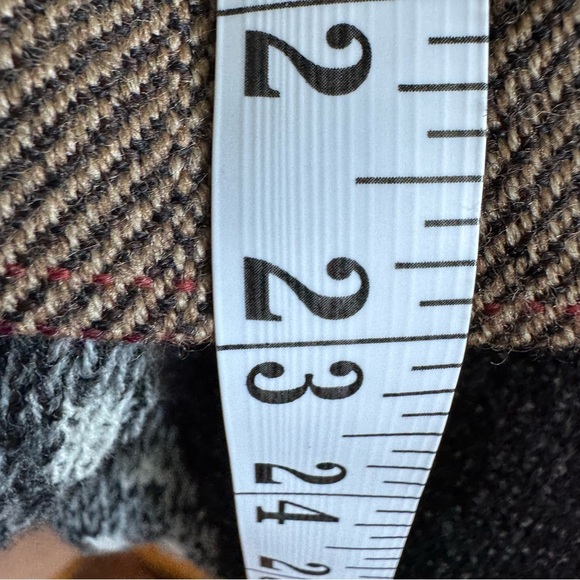 Vintage Ralph Lauren Wool Tweed Plaid Skirt 10 Brown Classic Pencil -Made in USA - Picture 6 of 7